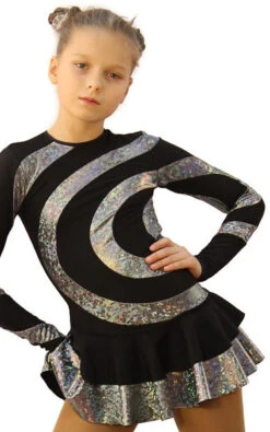 IceDress Figure Skating Dress - Thermal - Serpentine (Black With A Hologram) -Paramount Happy Shop 00edd3b908f0 84949 77598 51594.1582450051