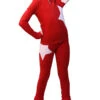 IceDress Figure Skating Outfit - Thermal - Star (with Pants) (Red With White)