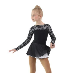 IceDress Figure Skating Dress - Thermal - Harmony (25% OFF, Size AS, Black With White)