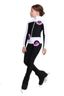 IceDress Figure Skating Pants - Thermal - Bubble Gum (Black, White, Purple) -Paramount Happy Shop 0e17894c678d 42654 22570 05794.1601498561
