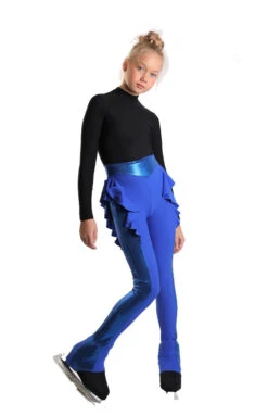 IceDress -Figure Skating Thermal Figure Skating Pants - Galaxy (Cornflower)