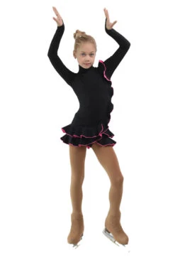 IceDress Figure Skating Dress - Thermal - Flamenco (Black With Hot Pink) -Paramount Happy Shop 1475428ed181 90203 86930 89133.1582511634