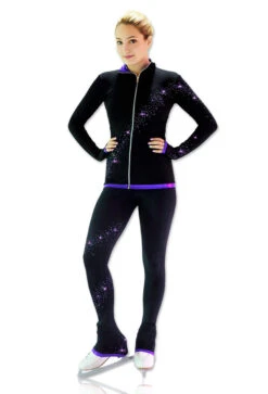 Kami-So Figure Skating Pants - Crystal Spiral Purple (20% OFF)