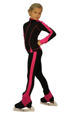 IceDress Ice Skating Outfit-Bracket (25% OFF, Black With Fuchsia Line)