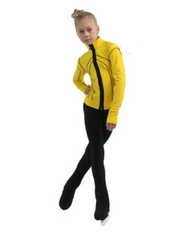 IceDress Figure Skating Pants - Thermal - Kant (Yellow With Black) -Paramount Happy Shop 1 63921 22046 30183.1582524937
