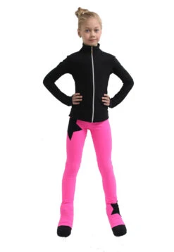 IceDress Figure Skating Pants - Thermal - Disco Dance (Black With Hot Pink) -Paramount Happy Shop 1 92327 99107 75565.1582513425