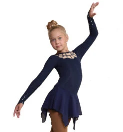 IceDress Figure Skating Dress - Thermal - Oriental Tale (Dark Blue)