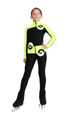 IceDress Figure Skating Pants - Thermal - Bubble Gum (Black, Fluorescent Lime) -Paramount Happy Shop 248f75f68b79 73988 49221 80833.1601498553