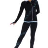 Kami-So Figure Skating Pants - Crystal Spiral Turquoise (20% OFF)