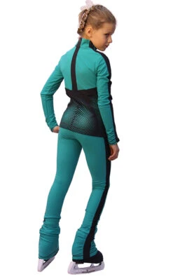 IceDress Figure Skating Outfit - Thermal - Jump (Mint With Dark Grey Stripes) -Paramount Happy Shop 260f309dbc4b 59609 97233 84178 69656 95276 82492.1582448134