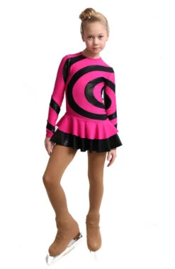 IceDress Figure Skating Dress - Thermal - Serpentine (Fuchsia With Black Lycra) -Paramount Happy Shop 2921baf1dca4 19584 01645 50830 20193.1582520423