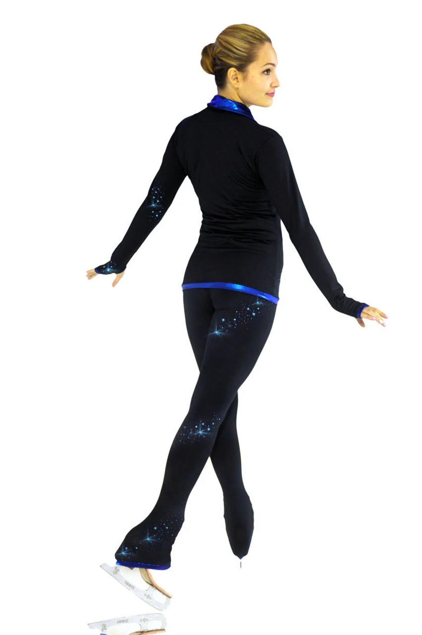 Kami-So Figure Skating Pants - Crystal Spiral Navy (20% OFF) 1 Kami-So Figure Skating Pants - Crystal Spiral Navy (20% OFF)