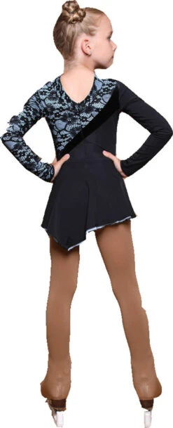 IceDress Figure Skating Dress - Thermal - Charm (Black With Pale Blue) -Paramount Happy Shop 3634b90e7ae7 91136.1601395561