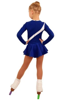 IceDress Figure Skating Dress - Thermal - Bows 2 (Cornflower Blue With White) 5 IceDress Figure Skating Dress - Thermal - Bows 2 (Cornflower Blue With White) -Paramount Happy Shop 37c3e19686e6 71439 33928.1582473068