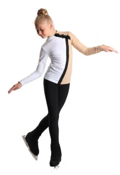 IceDress - Thermal Figure Skating Outfit - Positive (White, Nude And Black) -Paramount Happy Shop 4.1672312949 06766.1672314709