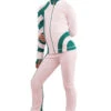 IceDress Figure Skating Outfit - Thermal - Cross-Roll (White With Emerald)