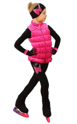 IceDress Figure Skating Outfit - Thermal - Velvet Butterfly With Vest (Hot Pink) -Paramount Happy Shop 449a141ae02a 37961 10568 43540 85191.1582511117