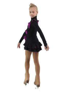 IceDress Figure Skating Dress - Thermal - Flamenco (Black With Purple) -Paramount Happy Shop 49150d8b690f 47237 11210 03965.1582513876
