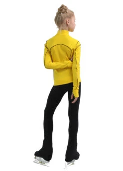 IceDress Figure Skating Pants - Thermal - Kant (Yellow With Black) -Paramount Happy Shop 4 57338 32814.1582459000