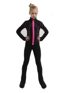 IceDress Figure Skating Pants - Thermal - Kant (Black With Hot Pink) -Paramount Happy Shop 4 61455 02161 65396.1582523397