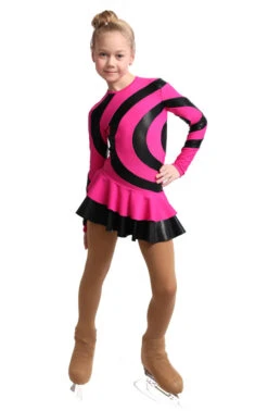 IceDress Figure Skating Dress - Thermal - Serpentine (Fuchsia With Black Lycra) -Paramount Happy Shop 4c702f1b7ea0 30134 70315 54831 03791.1582520423