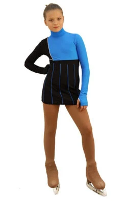 IceDress Figure Skating Dress - Thermal - IceFashion (Black With Blue) -Paramount Happy Shop 4e500883df60 85451 80532 96151 13610.1582510326