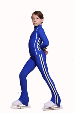 IceDress Figure Skating Pants - Thermal - Olympus (Cornflower Blue With White Lamps)