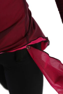 IceDress - Thermal Figure Skating Outfit "Gravity" - Mesh Top And Pants (Fuchsia/Burgundy And Black) -Paramount Happy Shop 5.1672312467 57927.1672314657