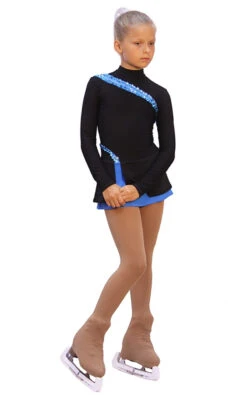IceDress Figure Skating Dress-Thermal - Lasso(25% OFF, Black With Blue)