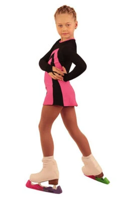 IceDress Figure Skating Dress - Thermal - Velvet (Black With Pink, Swirls) -Paramount Happy Shop 518a7048e4b9 74411 39262 97373 76613.1582511512