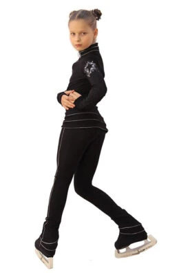 IceDress Figure Skating Outfit - Thermal - Silver Star (Black And Silver) -Paramount Happy Shop 526592cf107e 68175 35263 51137.1582448067