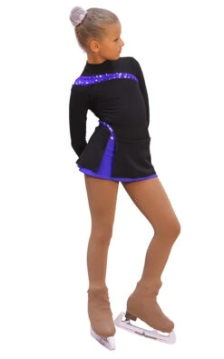 IceDress Figure Skating Dress-Thermal - Lasso(Black With Cornflower) -Paramount Happy Shop 53d3a6818a24 43150 12557 57163 73158 72642.1582447986