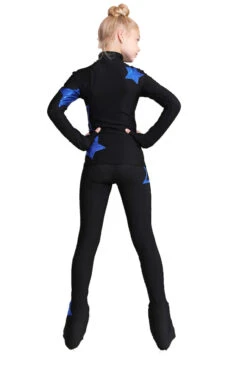 IceDress Figure Skating Pants - Thermal - Star Sky (Black With Cornflower Blue) -Paramount Happy Shop 55f9e806551d 64424 66906 90256.1601469343