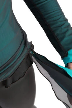 IceDress - Thermal Figure Skating Outfit "Gravity" - Mesh Top And Pants (Turquoise/Grey And Grey) -Paramount Happy Shop 6.1672311781 71371.1672314619