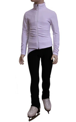 IceDress Figure Skating Thermal Pants - Drape-2 (White)