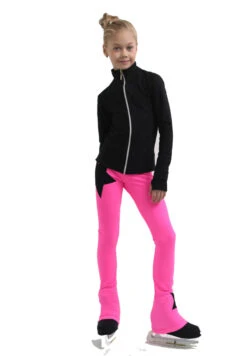 IceDress Figure Skating Pants - Thermal - Disco Dance (Black With Hot Pink) -Paramount Happy Shop 6 71496 92281 70338.1582513424