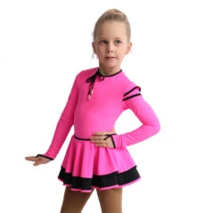 IceDress Figure Skating Dress - Thermal - Duet (Hot Pink With Black) -Paramount Happy Shop 6d759b37c6c1 24068 73985 62883 86392.1582515642