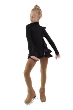 IceDress Figure Skating Dress - Thermal - Flamenco (Black With Purple) -Paramount Happy Shop 7462dbc2b819 45992 49907.1582466324