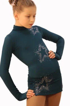 IceDress Figure Skating Dress - Thermal - Super Star (Dark Blue With Rhinestones) -Paramount Happy Shop 7eb4ffb148aa 54946 49381 74886.1582475864