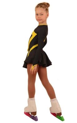 IceDress Figure Skating Dress - Thermal - Bows 2 (Dark Grey With Yellow) 5 IceDress Figure Skating Dress - Thermal - Bows 2 (Dark Grey With Yellow) -Paramount Happy Shop 8022fc57aaee 71909 78138.1582461684