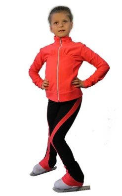 IceDress Figure Skating Outfit - Thermal - Drape-3 (Coral)