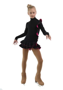 IceDress Figure Skating Dress - Thermal - Flamenco (Black With Fuchsia) -Paramount Happy Shop 85ab3873dcfc 48316 29224.1582474588