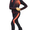 IceDress Figure Skating Thermal Pants -Euler (Gray And Coral)