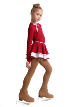 IceDress Figure Skating Dress - Thermal - Duet (Burgundy With White) -Paramount Happy Shop 8acb184f5e91 39959 68021 14283 20983.1582512642