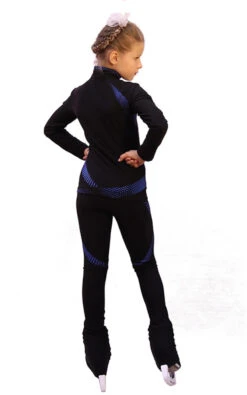 IceDress Figure Skating Outfit - Thermal - Cascade (Black With Blue Thermo-applications) -Paramount Happy Shop 8b0bb3a85ba2 14750 39239 57883.1582464709