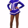 IceDress Figure Skating Dress - Thermal -Choctaw (Purple With White Line)