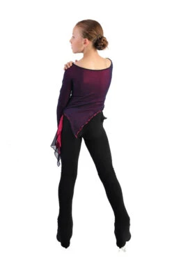 IceDress - Thermal Figure Skating Outfit "Gravity" - Mesh Top And Pants (Fuchsia/Blue And Black) -Paramount Happy Shop 9.1672312518 17127.1672314664