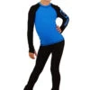IceDress Figure Skating Outfit - Thermal - IceDress Lite (Linglish With Leggings) (Black With Blue)