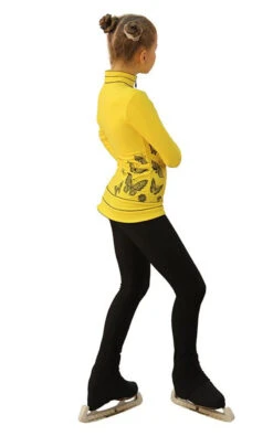 IceDress Figure Skating Outfit - Thermal - Flying (Yellow With Black) -Paramount Happy Shop 90458bb346dc 69108 40802 02584.1582464599