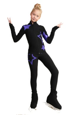 IceDress Figure Skating Pants - Thermal - Star Sky (Black With Purple) -Paramount Happy Shop 936ea64556a1 91868 68633 89116.1601498571